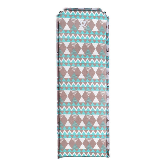 Skorter | Double Air Hole Automatic Inflatable Pad Outdoor Camping Tent Pad Moisture-Proof Stitched Lunch Break Sleeping Pad(Gray Blue Printing)
