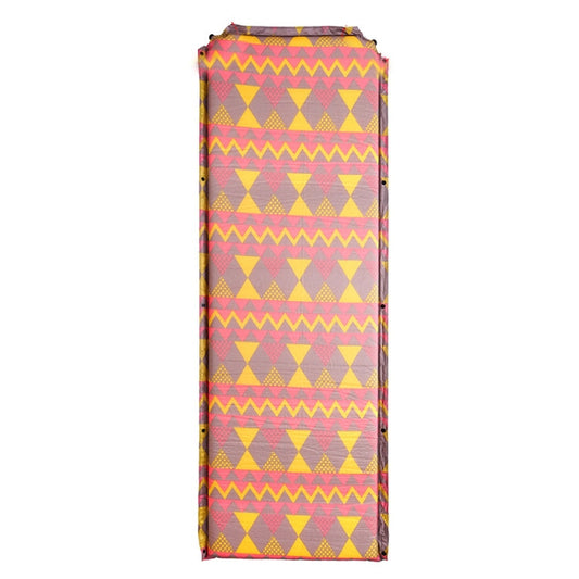 Skorter | Double Air Hole Automatic Inflatable Pad Outdoor Camping Tent Pad Moisture-Proof Stitched Lunch Break Sleeping Pad(Red Yellow Printing)