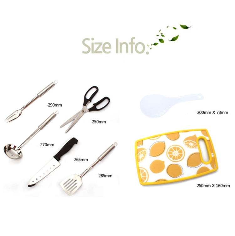 Skorter | CLS 7-In-1 Outdoor 201 Stainless Steel Cookware Set Picnic Kitchenware Portable Handbag Picnic Bag(Coffe)