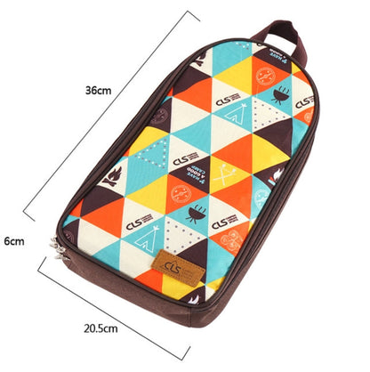 Skorter | CLS 7-In-1 Outdoor 201 Stainless Steel Cookware Set Picnic Kitchenware Portable Handbag Picnic Bag(Triangle Pattern)