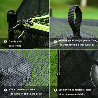 Skorter | Outdoor Folding Drying Net Four-Layer Storage Basket Storage Basket Camping Drying Fish Drying Net Rack Hanging Basket(Red)