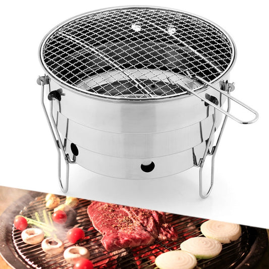 Skorter | Small BBQ Outdoor Stainless Steel Portable BBQ Grilled Net Camping Picnic Charcoal Folding Oven