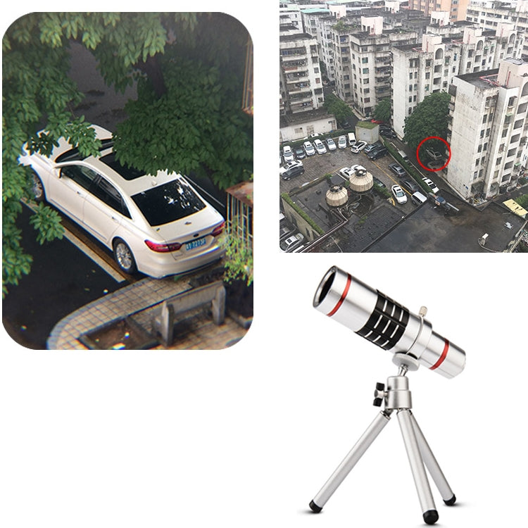 Skorter | Outdoor Telescope Mobile Phone Accessories Shooting Telephoto Lens with Universal Metal Clip(12X)