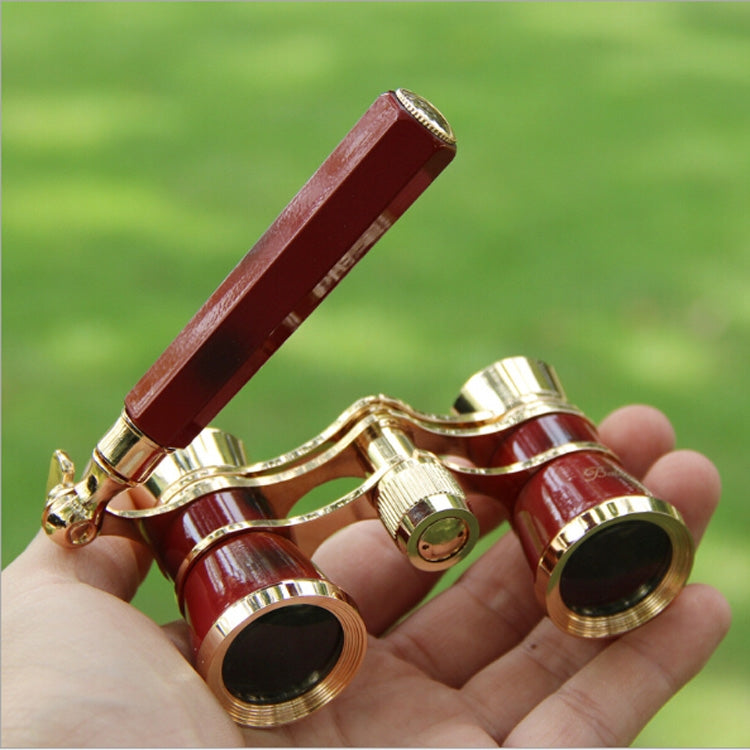 Skorter | Metal 3 X 25 Lady With Handle Chrome Double Cylinder Telescope(Wine red)