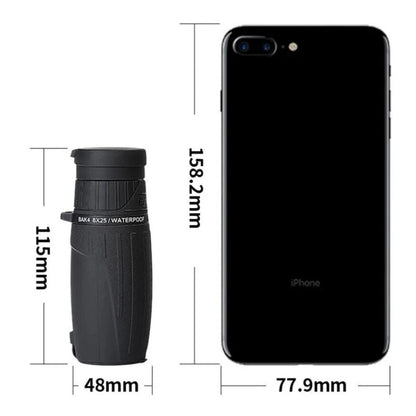 Skorter | Eyeskey 8X25 Portable Monocular Binoculars Large-field Low-light Night Vision Telescope
