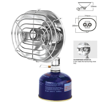 Skorter | BRS-H22 Outdoor Camping Double Head Gas Heating Stove Fishing Heater Baking Oven Without Gas Cylinder