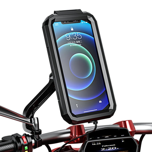 Skorter | Kewig Bicycle Motorcycle Rearview Mirror Waterproof Box Touch Screen Phone Holder(Small)