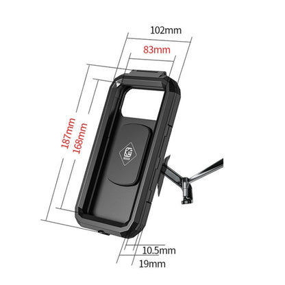 Skorter | Kewig Bicycle Motorcycle Rearview Mirror Waterproof Box Touch Screen Phone Holder(Large)