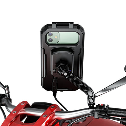 Skorter | Kewig Bicycle Motorcycle Rearview Mirror Waterproof Box Touch Screen Phone Holder(Small)