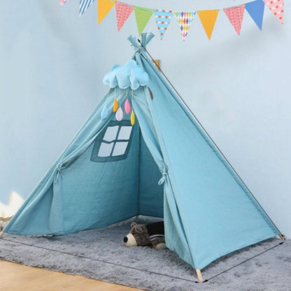 Skorter | Children's Room Princess Tent Indoor Play House Folding Tent Toy, Size:1.35m(Blue)