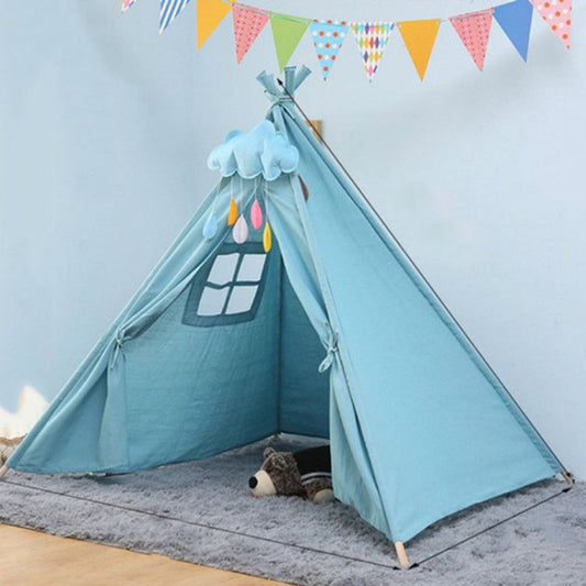 Skorter | Children's Room Princess Tent Indoor Play House Folding Tent Toy, Size:1.35m(Blue)