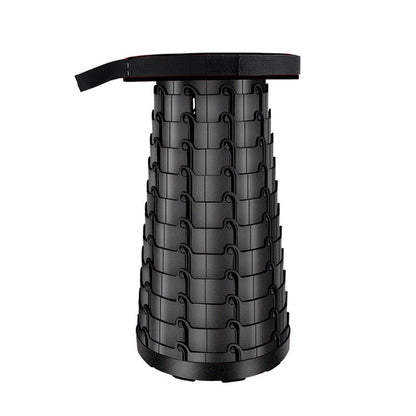 Skorter | Outdoor Portable Folding Telescopic Plastic Stool Camping Fishing Garden Stool(Black)
