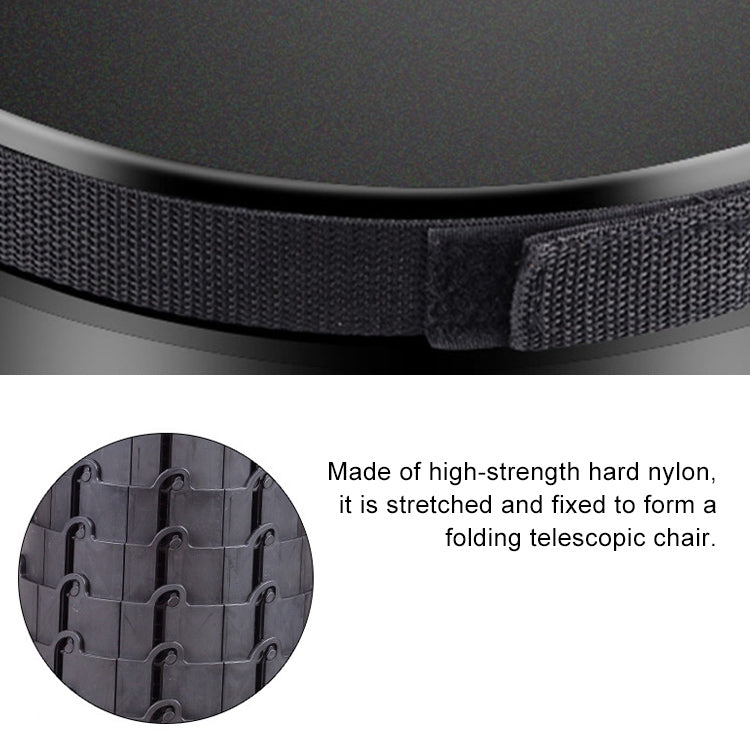 Skorter | Outdoor Portable Folding Telescopic Plastic Stool Camping Fishing Garden Stool(Black)