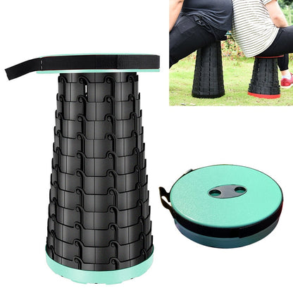 Skorter | Outdoor Portable Folding Telescopic Plastic Stool Camping Fishing Garden Stool(Green)