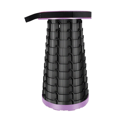 Skorter | Outdoor Portable Folding Telescopic Plastic Stool Camping Fishing Garden Stool(Purple)