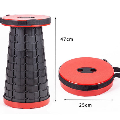 Skorter | Outdoor Portable Folding Telescopic Plastic Stool Camping Fishing Garden Stool(Purple)