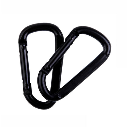 Skorter | 10 PCS D-shaped Aluminum Carabiner Outdoor Hanging Buckle Water Bottle Buckle(Black)