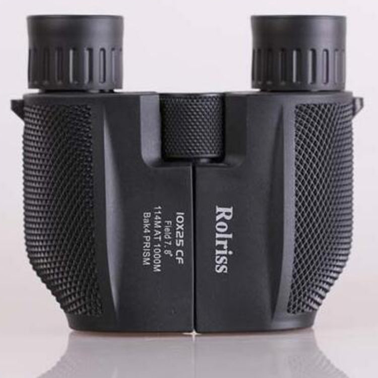 Skorter | ROLISS 10X25 Outdoor Sports Portable Waterproof Pocket Binocular High Power Telescope(Black)
