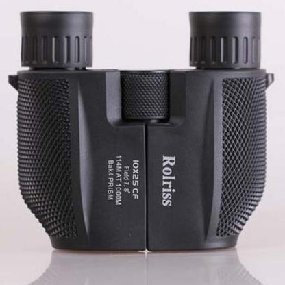 Skorter | ROLISS 10X25 Outdoor Sports Portable Waterproof Pocket Binocular High Power Telescope(Black)