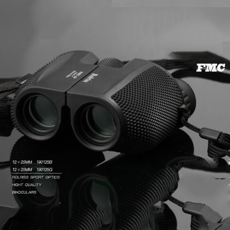 Skorter | ROLISS 10X25 Outdoor Sports Portable Waterproof Pocket Binocular High Power Telescope(Black)