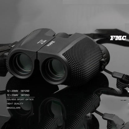 Skorter | ROLISS 10X25 Outdoor Sports Portable Waterproof Pocket Binocular High Power Telescope(Black)