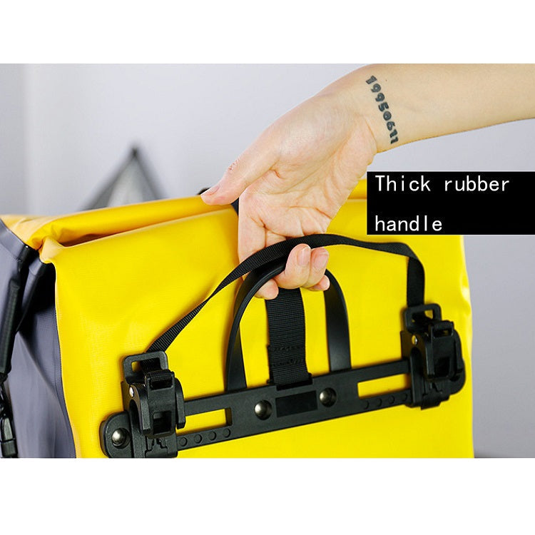 Skorter | WHEEL UP 25L WHFS001 Waterproof Bicycle Backpack Shelf Bag Unilateral Frame Bag Long-distance Trip Bicycle Bag 25L(Yellow)