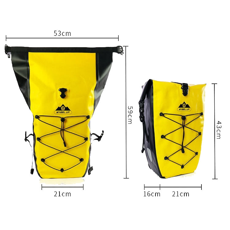 Skorter | WHEEL UP 25L WHFS001 Waterproof Bicycle Backpack Shelf Bag Unilateral Frame Bag Long-distance Trip Bicycle Bag 25L(Yellow)