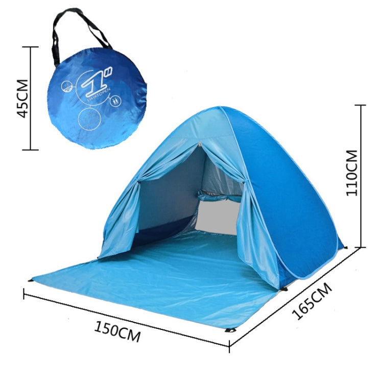Skorter | With Curtain Automatic Instant Pop Up Tent Potable Beach Tent, Size:  200x165x130cm(Green)