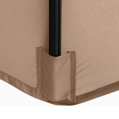 Skorter | Polyester Parasol Replacement Cloth Round Garden Umbrella Cover, Size: Diameter 3m 8 Ribs(Khaki)