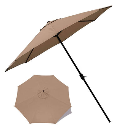 Skorter | Polyester Parasol Replacement Cloth Round Garden Umbrella Cover, Size: Diameter 3m 8 Ribs(Black)