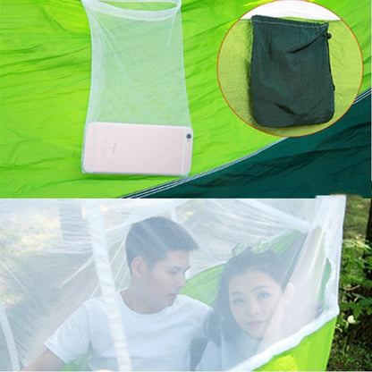 Skorter | Outdoor Mosquito Net Hammock Camping Ultralight Nylon Double Camping Air Tent, Size:260 x 140 CM(Pink Sky Blue)