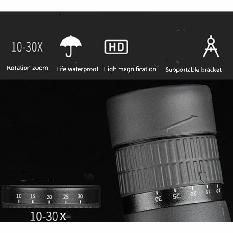 Skorter | TM2 10-30X50 Continuous Zoom Single Tube HD High Magnification Telescope