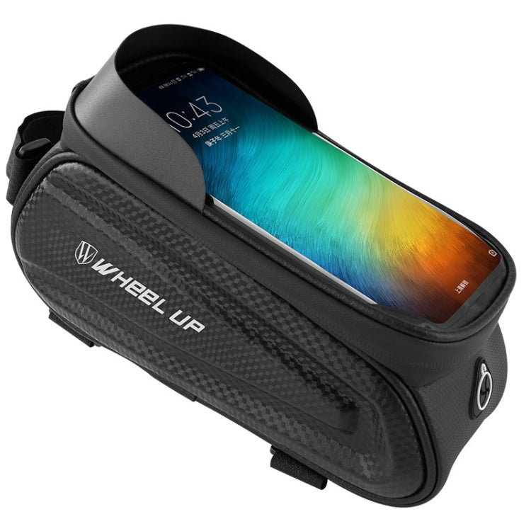 Skorter | WHEEL UP Hard Shell Bicycle Bag Front Beam Bag Mountain Bike mobile Phone Touch Screen Tube Bag Riding Equipment(White reflective models)