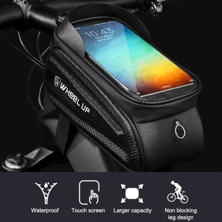 Skorter | WHEEL UP Hard Shell Bicycle Bag Front Beam Bag Mountain Bike mobile Phone Touch Screen Tube Bag Riding Equipment(Colorful reflective models)