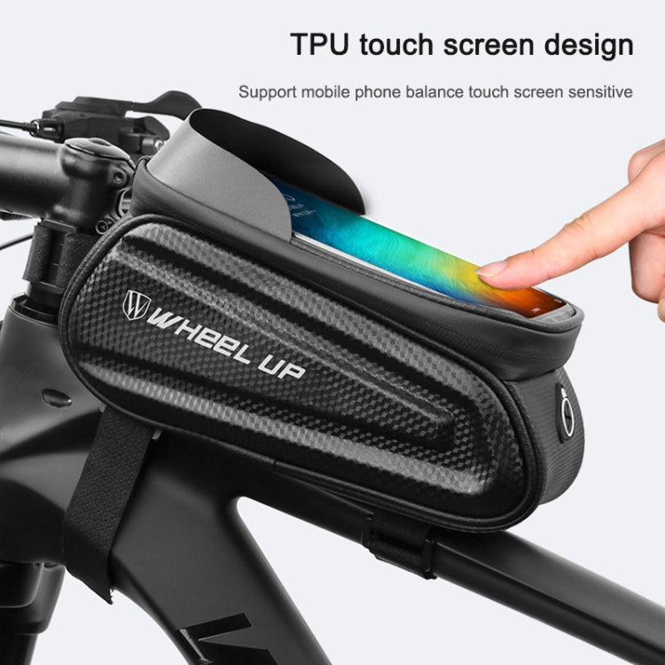 Skorter | WHEEL UP Hard Shell Bicycle Bag Front Beam Bag Mountain Bike mobile Phone Touch Screen Tube Bag Riding Equipment(Colorful reflective models)