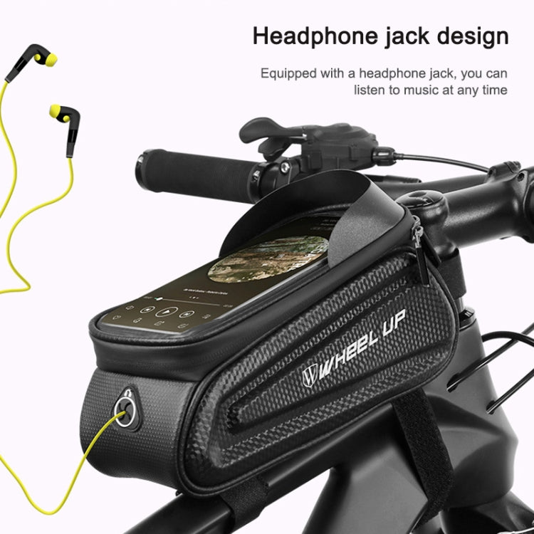 Skorter | WHEEL UP Hard Shell Bicycle Bag Front Beam Bag Mountain Bike mobile Phone Touch Screen Tube Bag Riding Equipment(Colorful reflective models)