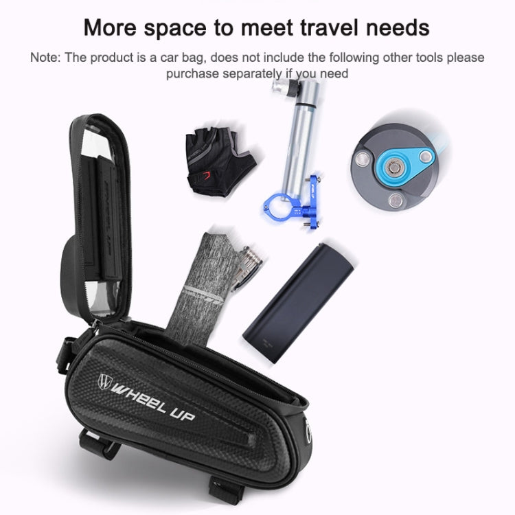 Skorter | WHEEL UP Hard Shell Bicycle Bag Front Beam Bag Mountain Bike mobile Phone Touch Screen Tube Bag Riding Equipment(Colorful reflective models)