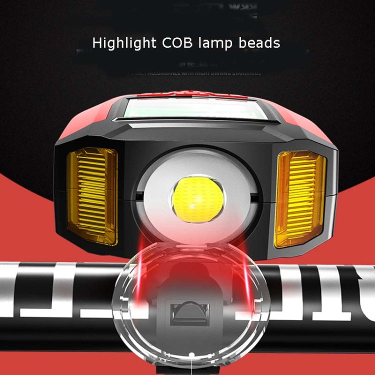 Skorter | Front Light (With Fog Light) & Horn & Speedometer  Multifunctional Bicycle Mountain Bike Headlight(Code Watch (Black))