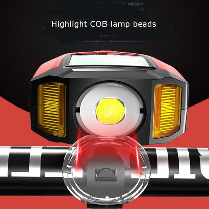 Skorter | Front Light (With Fog Light) & Horn & Speedometer  Multifunctional Bicycle Mountain Bike Headlight(Code Watch (Black))