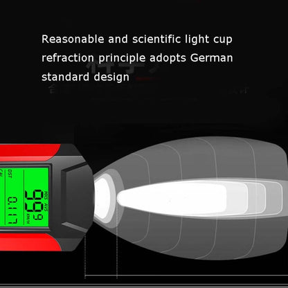 Skorter | Front Light (With Fog Light) & Horn & Speedometer  Multifunctional Bicycle Mountain Bike Headlight(Code Watch (Black))