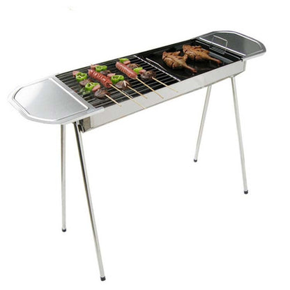 Skorter | HZ-003 BBQ Grill Outdoor Portable Stainless Steel Stove Household Charcoal Barbecue Rack, Grill/pan specifications: L