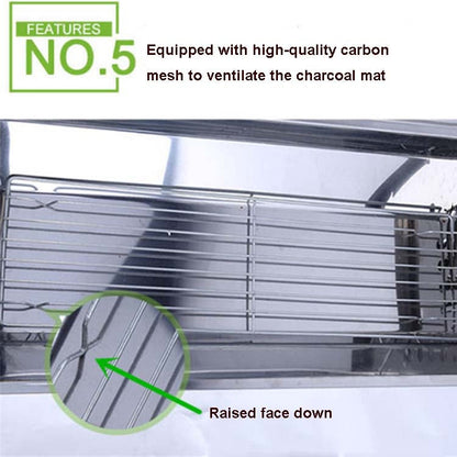 Skorter | HZ-003 BBQ Grill Outdoor Portable Stainless Steel Stove Household Charcoal Barbecue Rack, Grill/pan specifications: L