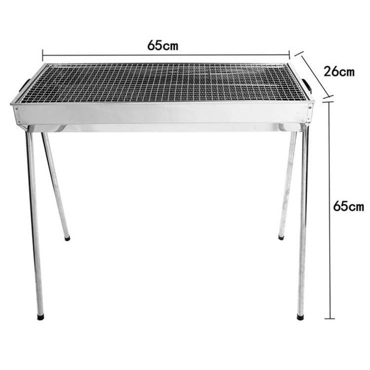 Skorter | HZ-003 BBQ Grill Outdoor Portable Stainless Steel Stove Household Charcoal Barbecue Rack, Grill/pan specifications: L