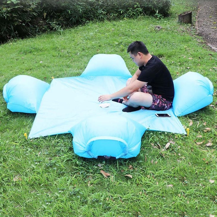 Skorter | Outdoor Waterproof Air Pillow Picnic Mat Carrying Ground Sand Beach Grass Mat, Style:Four People(Random Color)