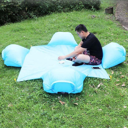 Skorter | Outdoor Waterproof Air Pillow Picnic Mat Carrying Ground Sand Beach Grass Mat, Style:Four People(Random Color)