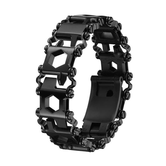 Skorter | Multifunctional Stainless Steel Outdoor Survive Tool Bracelet for Men(Narrow Black)