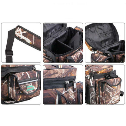 Skorter | SeaKnight SK003 Multifunctional Lure Bag Shoulder Messenger Bag Fishing Gear Waist Bag(Straw)