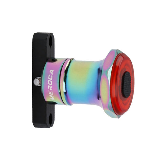 Skorter | MEROCA MX2 Smart Sensor Brake Tail Light Mountain Bike Light USB Charging Road Bike Night Riding Tail Light, Color:Seat Cushion Installation Coloful
