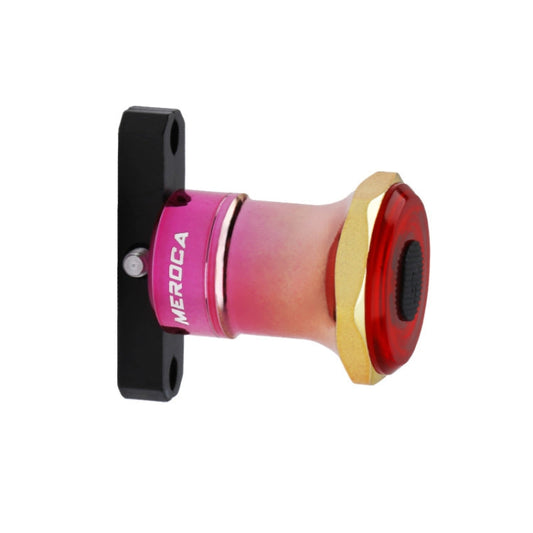 Skorter | MEROCA MX2 Smart Sensor Brake Tail Light Mountain Bike Light USB Charging Road Bike Night Riding Tail Light, Color:Seat Cushion Installation Gold Pink