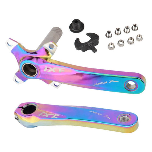 Skorter | JIANKUN IXF Mountain Bike Hollow Crank Modified, Style:Left and Right Crank(Electroplating Colorful)
